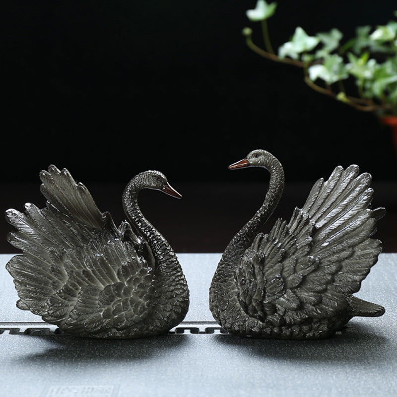 Swan Tea pet Chinese Gongfu tea accessories, exquisite tea table and tea tray ornaments
