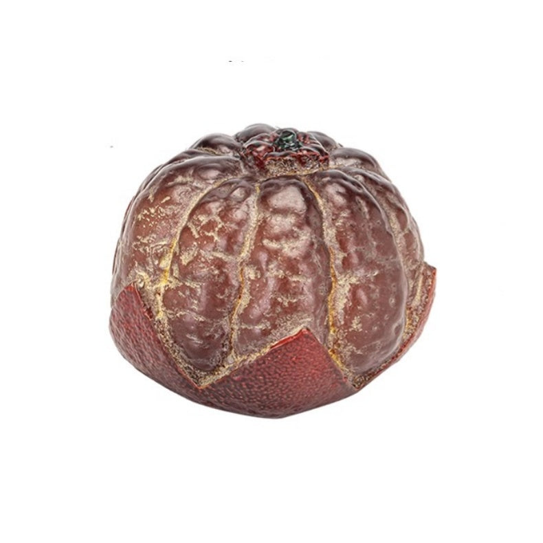 Orange Shape Resin Tea Pet, Color Changing with Hot Tea, Meaning Good Luck & Fortune, Fun Novelty Gift for Tea Lovers
