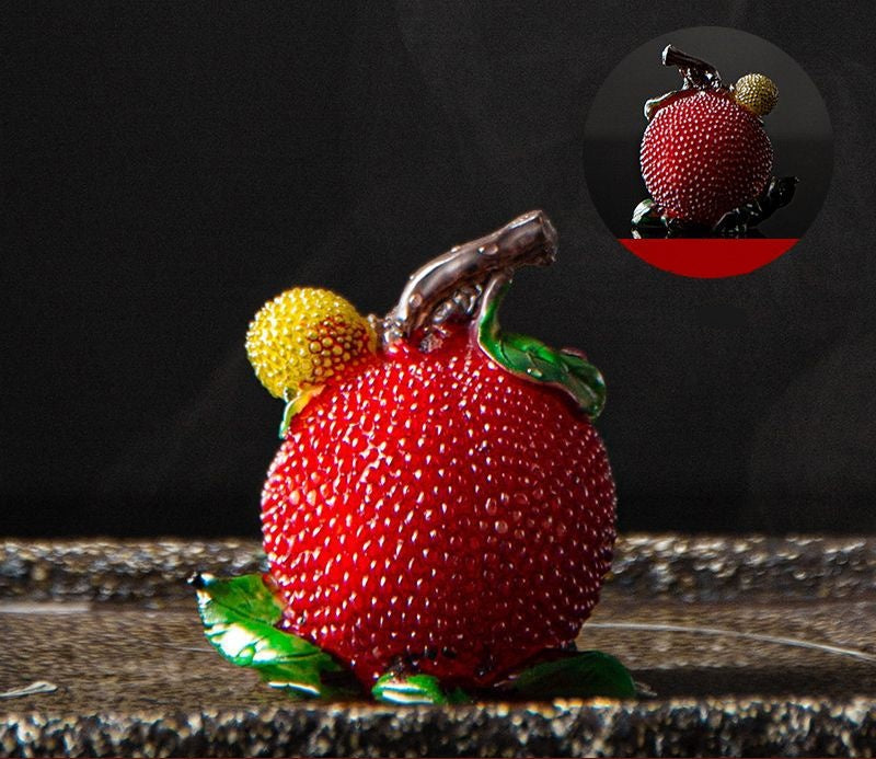 Color-changing bayberry tea pet, temperature-changing resin tea set accessories