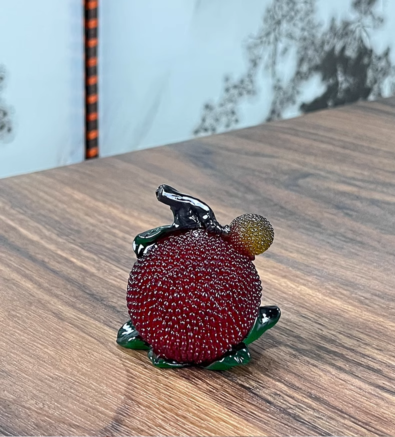 Color-changing bayberry tea pet, temperature-changing resin tea set accessories