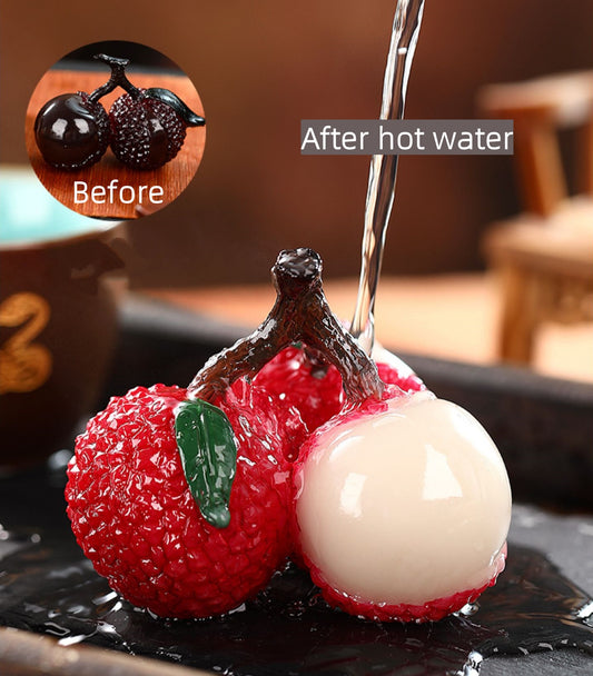 Unique Lychee Tea Pet Color Change Litchi Tea Pet Resin Tea Ceremony Accessories Table Decoration For Tea