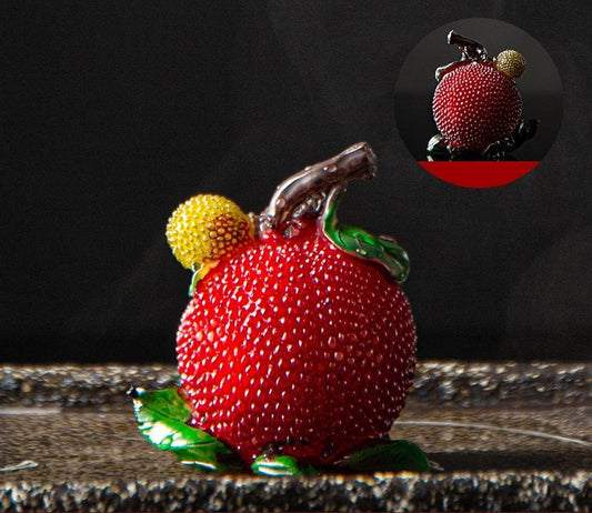 Color-changing bayberry tea pet, temperature-changing resin tea set accessories