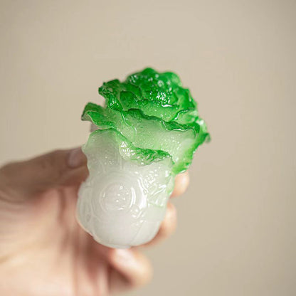 Cabbage color-changing tea pet figurine, tea ceremony accessory, creative and personalized tea play