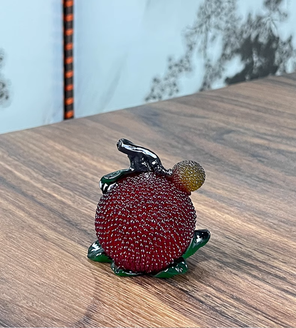 Color-changing bayberry tea pet, temperature-changing resin tea set accessories