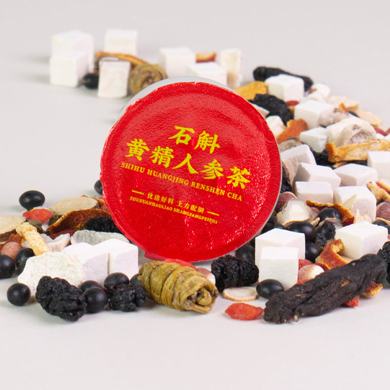 Small jar flower tea、Dendrobium Huangjing Ginseng Tea