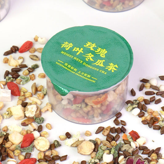 Small jar flower tea、Rose, Lotus Leaf, Winter Melon Tea