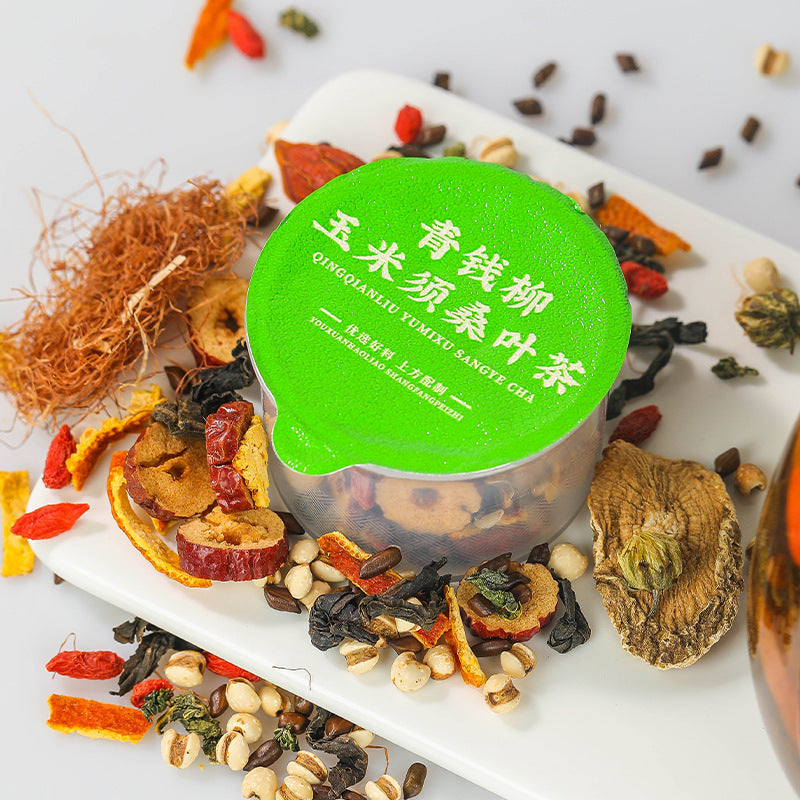 Small jar flower tea、Qingqianliu Corn Silk Mulberry Leaf Tea