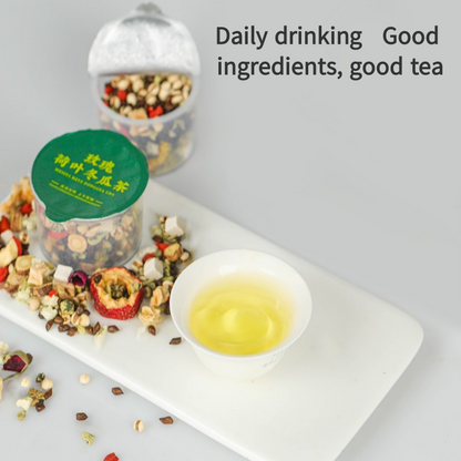 Small jar flower tea、Rose, Lotus Leaf, Winter Melon Tea