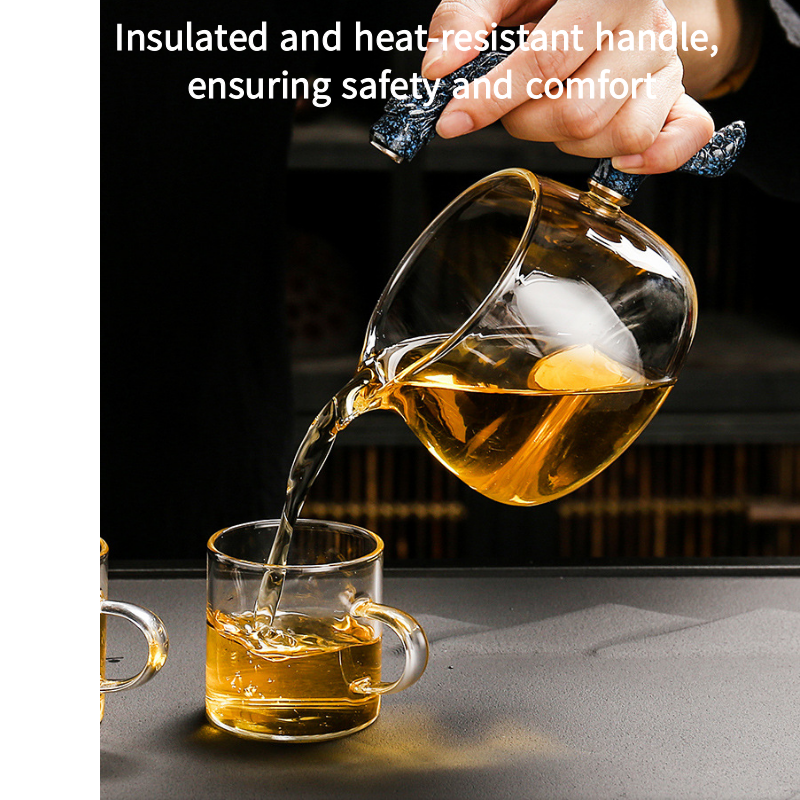 Semi Automatic Glass Teapot Set  (Bird)