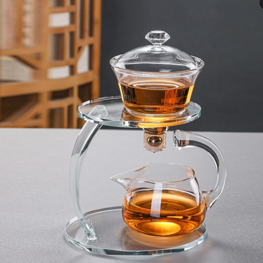 Lazy Kung Fu semi-automatic tea set, step by step rising tea brewing device