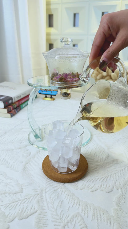 Lazy Kung Fu semi-automatic tea set, step by step rising tea brewing device